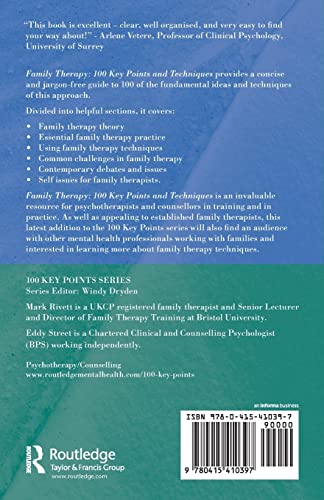 Family Therapy (100 Key Points) by Rivett, Mark