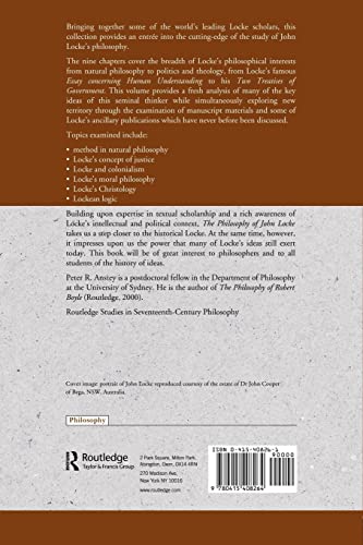 The Philosophy of John Locke: New Perspectives (Routledge Studies in Seventeenth-Century Philosophy)