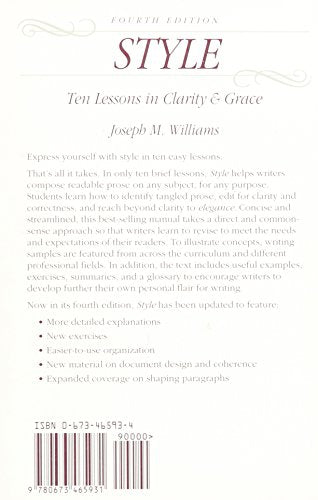 Style: Ten Lessons in Clarity and Grace by Williams, Joseph