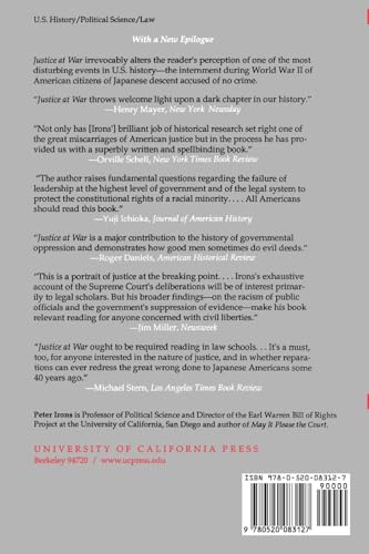 Justice at War: The Story of the Japanese-American Internment Cases