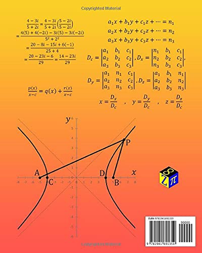 Intermediate Algebra Skills Practice Workbook with Answers: Functions, Radicals, Polynomials, Conics, Systems, Inequalities, and Complex Numbers — back cover