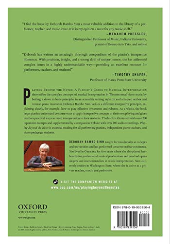 Playing Beyond the Notes: A Pianist's Guide to Musical Interpretation