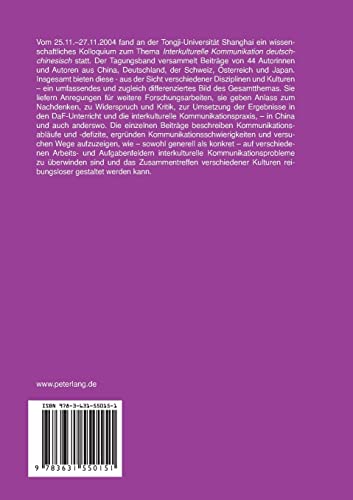 Interkulturelle Kommunikation Deutsch - Chinesisch: Kolloquium zu Ehren von Siegfried Grosse, 25.11.-27.11.2004, Shanghai (Angewandte Sprachwissenschaft) (German Edition)