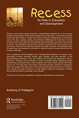 Recess (Developing Mind Series) — back cover