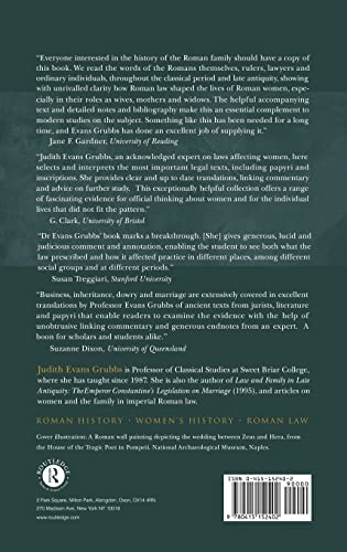 Women and the Law in the Roman Empire: A Sourcebook on Marriage, Divorce and Widowhood (Routledge Sourcebooks for the Ancient World)
