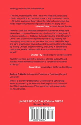 Communist Neo-Traditionalism: Work and Authority in Chinese Industry — back cover