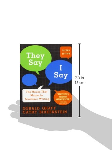 They Say, I Say: The Moves That Matter in Academic Writing