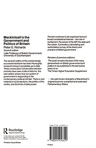 Mackintosh's The Government and Politics of Britain