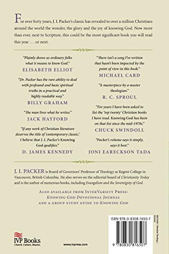 Knowing God — back cover