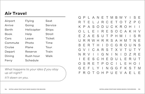 Extra Large-Print Easy Word Search for Seniors