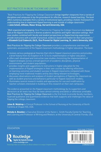 Best Practices for Flipping the College Classroom (Best Practices in Online Teaching and Learning)