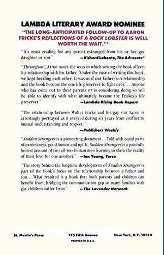 Sudden Strangers: The Story of a Gay Son and His Father (Stonewall Inn Editions (Paperback))