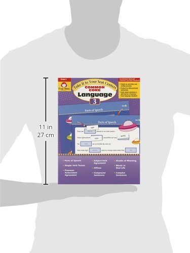 Evan-Moor Take It to Your Seat: Common Core Language Centers Book, Grade 3 (Take It to Your Seat Language Centers)
