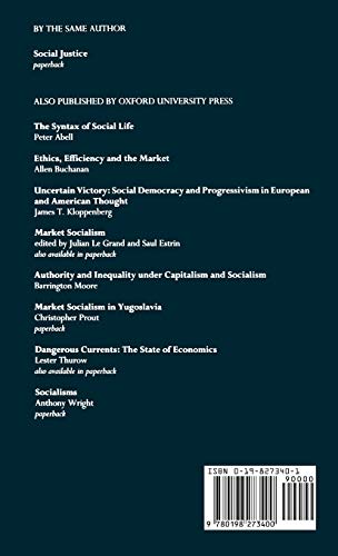 Market, State, and Community: Theoretical Foundations of Market Socialism