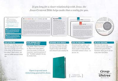 Jesus Centered Bible, NLT Turquoise