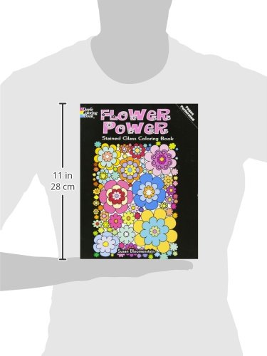 Flower Power Stained Glass Coloring Book (Dover Flower Coloring Books)