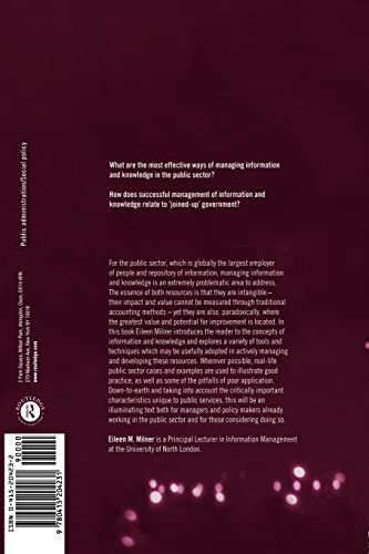 Managing Information and Knowledge in the Public Sector