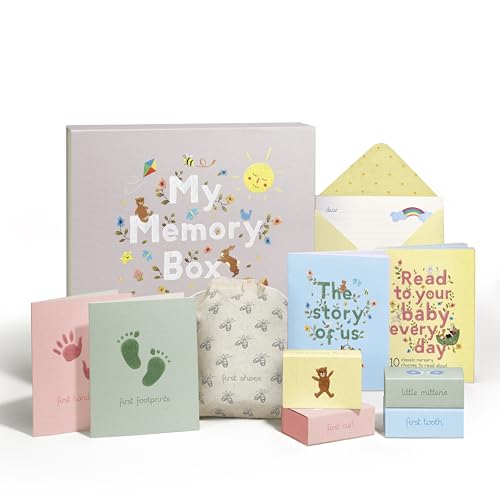 Baby Memory Box: A special place for precious keepsakes. Includes a little bag and boxes, plus mini books, notepaper, frame and more!
