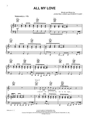 Led Zeppelin -- Piano Sheet Music Anthology: Piano/Vocal/Guitar