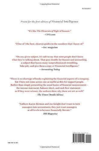 Financial Intelligence, Revised Edition: A Manager's Guide to Knowing What the Numbers Really Mean — back cover