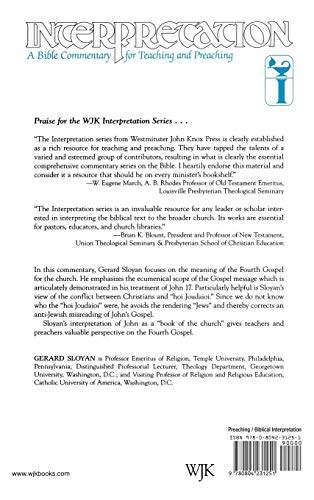 John: Interpretation: A Bible Commentary for Teaching and Preaching — back cover