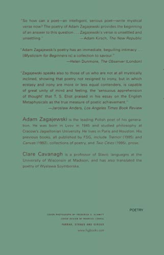 Mysticism for Beginners: Poems — back cover