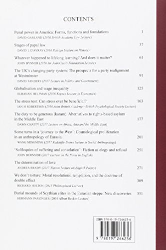 British Academy Lectures, 2016-17 (British Academy Lectures Series)