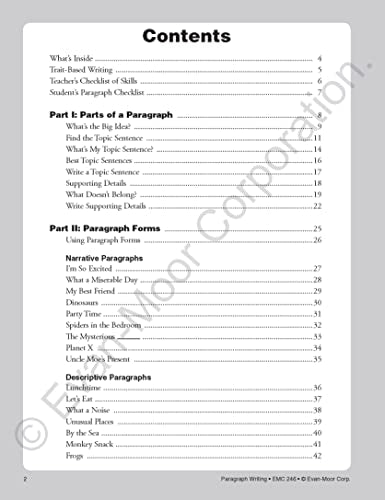 Paragraph Writing — back cover