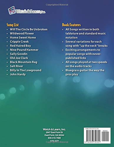 Flatpicking Guitar Songs Book with Audio Access: Bluegrass Tabs and Songbook (Acoustic Guitar Lessons)