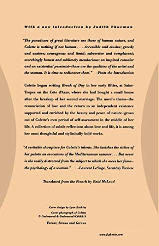 Break of Day — back cover