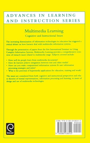 Multimedia Learning: Cognitive and Instructional Issues (Advances in Learning and Instruction Series, 7)