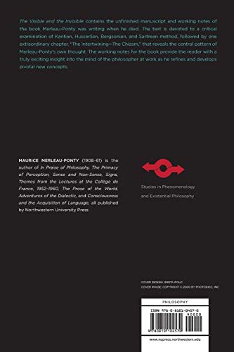The Visible and the Invisible (Studies in Phenomenology)