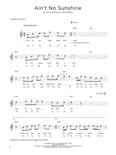 First 50 Songs You Should Play on Harmonica Easy Songbook for Beginners to Learn over 50 Folk,Pop and Classic Rock Hits Sheet Music for 10 Hole C Diatonic Harmonica Players