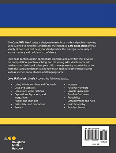 Steck-Vaughn Core Skills Mathematics: Workbook Grade 7