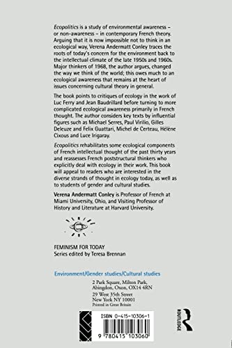 Ecopolitics: The Environment in Poststructuralist Thought (Opening Out: Feminism for Today)