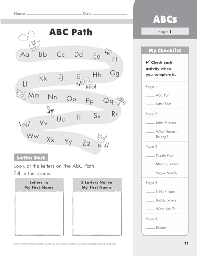 Week-By-Week Phonics Packets