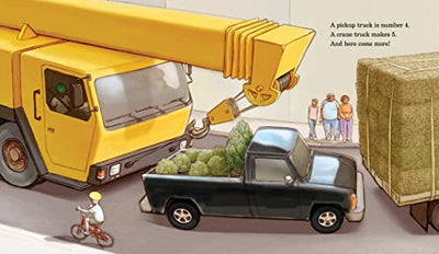 Twenty Big Trucks in the Middle of the Street by Mark Lee