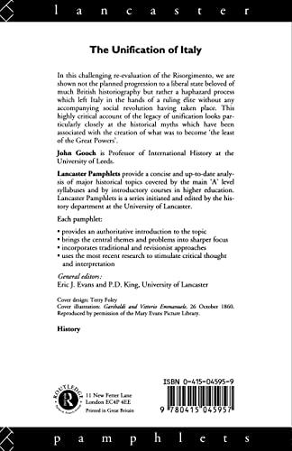 The Unification of Italy (Lancaster Pamphlets)