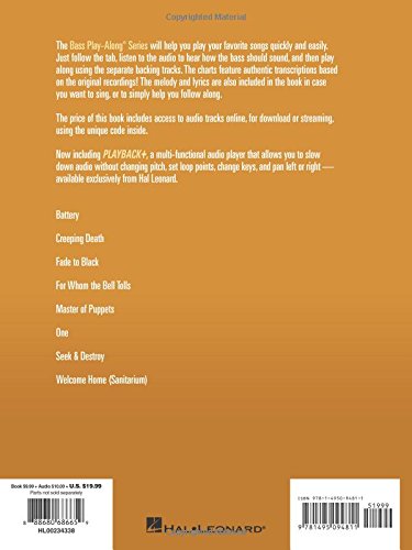 Metallica: 1983-1988: Bass Play-Along Volume 21 (Bk/Online Audio) (Hal Leonard Bass Play-Along, 21)
