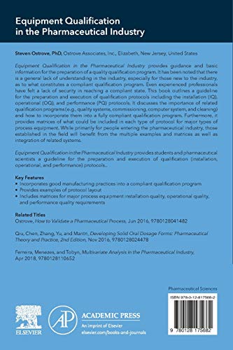 Equipment Qualification in the Pharmaceutical Industry (Aspects of Pharmaceutical Manufacturing)