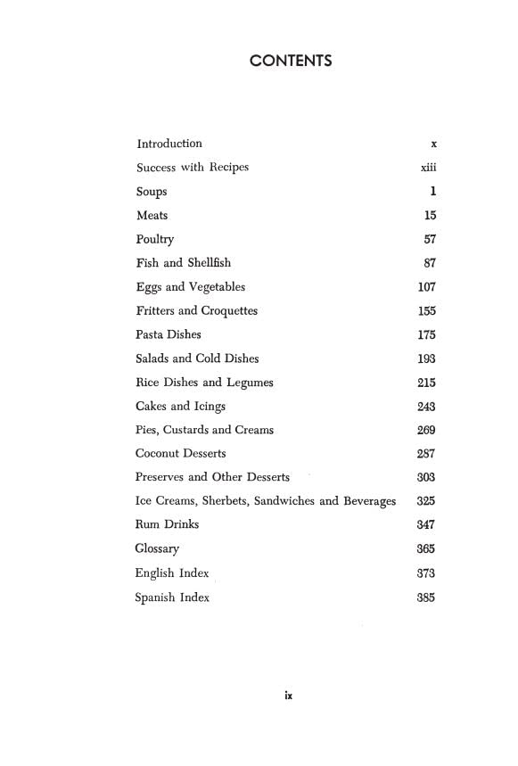 Puerto Rican Cookery — back cover
