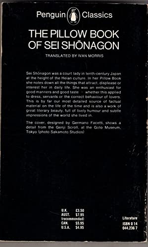 The Pillow Book of Sei Shonagon — back cover