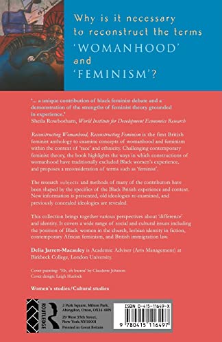 Reconstructing Womanhood, Reconstructing Feminism: Writings on Black Women (Women's Studies/Sociology)