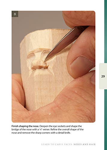 Noses and Hair Study Stick Kit (Learn to Carve Faces with Harold Enlow): Learn to Carve Noses and Hair Booklet & Noses and Hair Study Stick (Fox Chapel Publishing) Sturdy Resin & Step-by-Step Booklet
