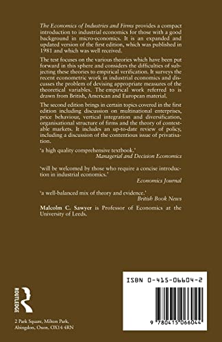 The Economics of Industries and Firms