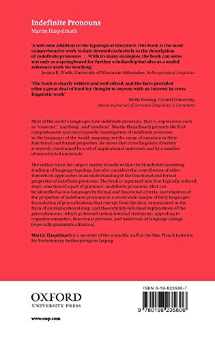 Indefinite Pronouns (Oxford Studies in Typology and Linguistic Theory)