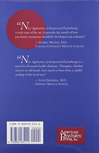 New Applications of Interpersonal Psychotherapy — back cover