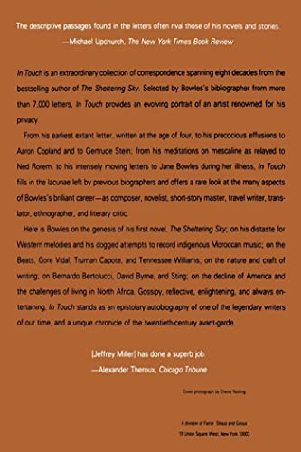 In Touch: The Letters of Paul Bowles
