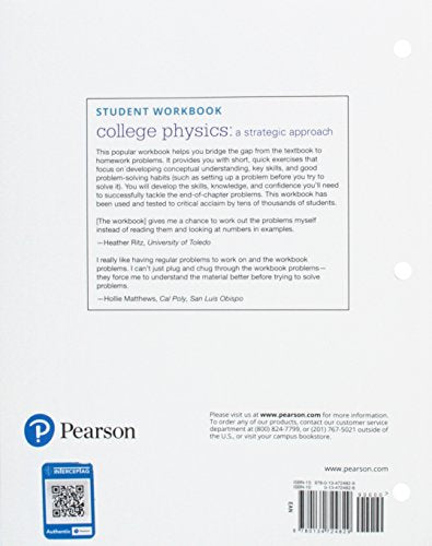 Student Workbook for College Physics: A Strategic Approach,