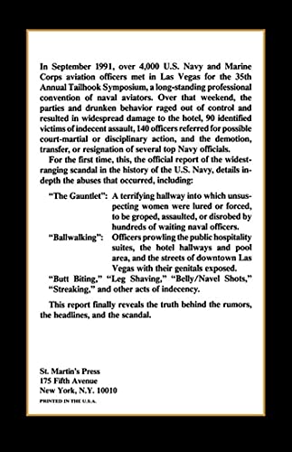 The Tailhook Report: The Official Inquiry into the Events of Tailhook '91